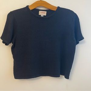 Moss Design Women’s Crop Black Top Small